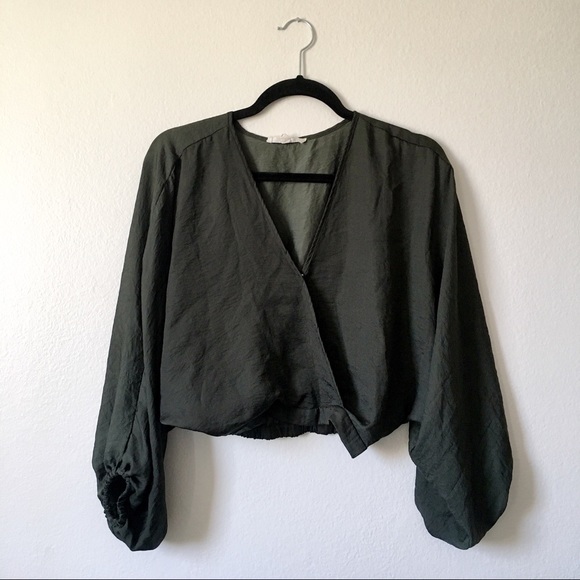 Grade and Gather Tops - 🥥🍑Dark Green Low Cut Top